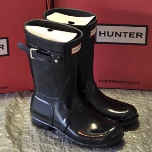 Women's Original Short Gloss Rain Boots - Black